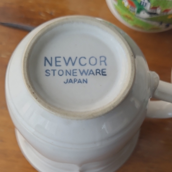Vintage Newcore Country Village Stoneware Tea Cup Set Of 6 - Picture 5 of 10